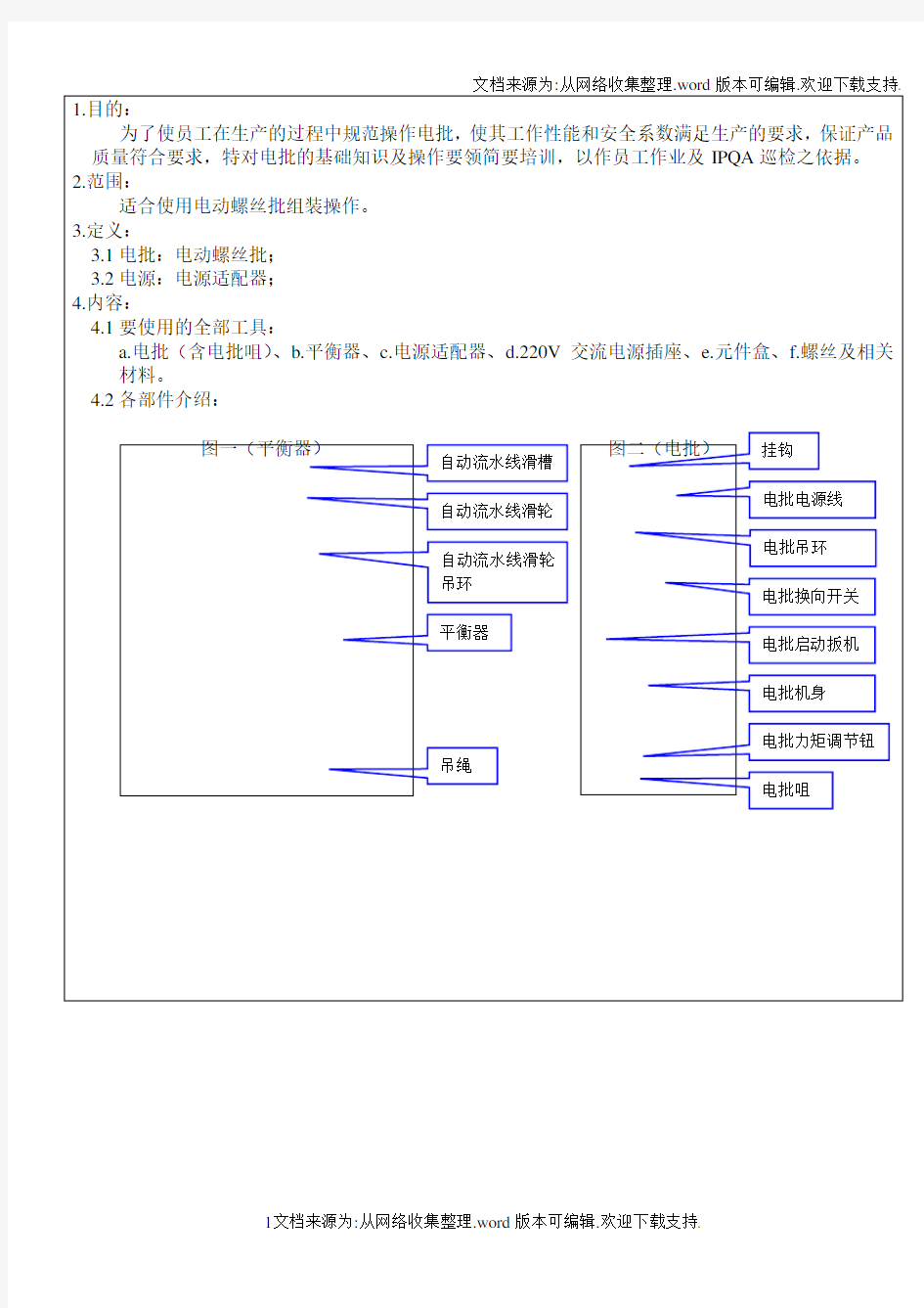 电动螺丝刀操作指导书