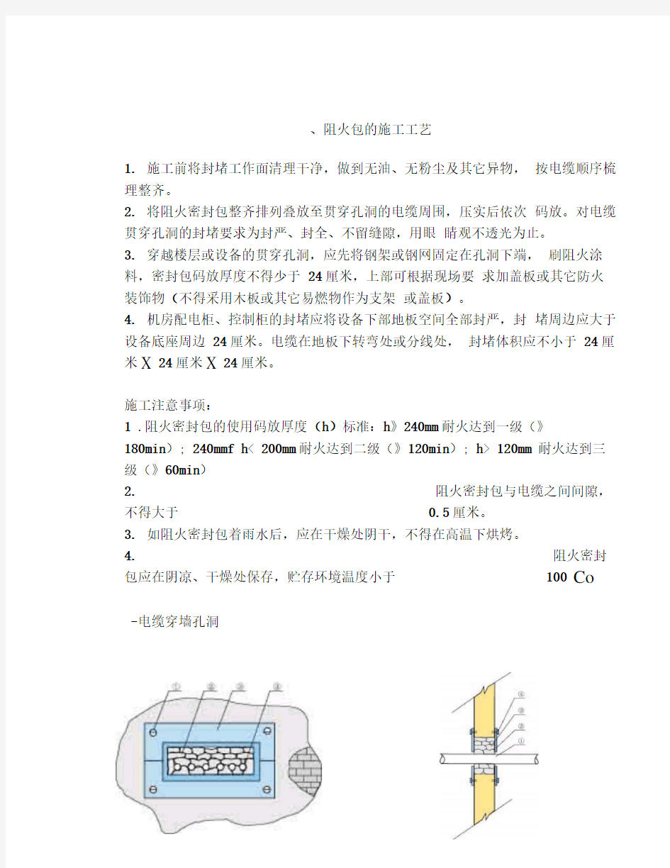 各种防火封堵材料的施工工艺