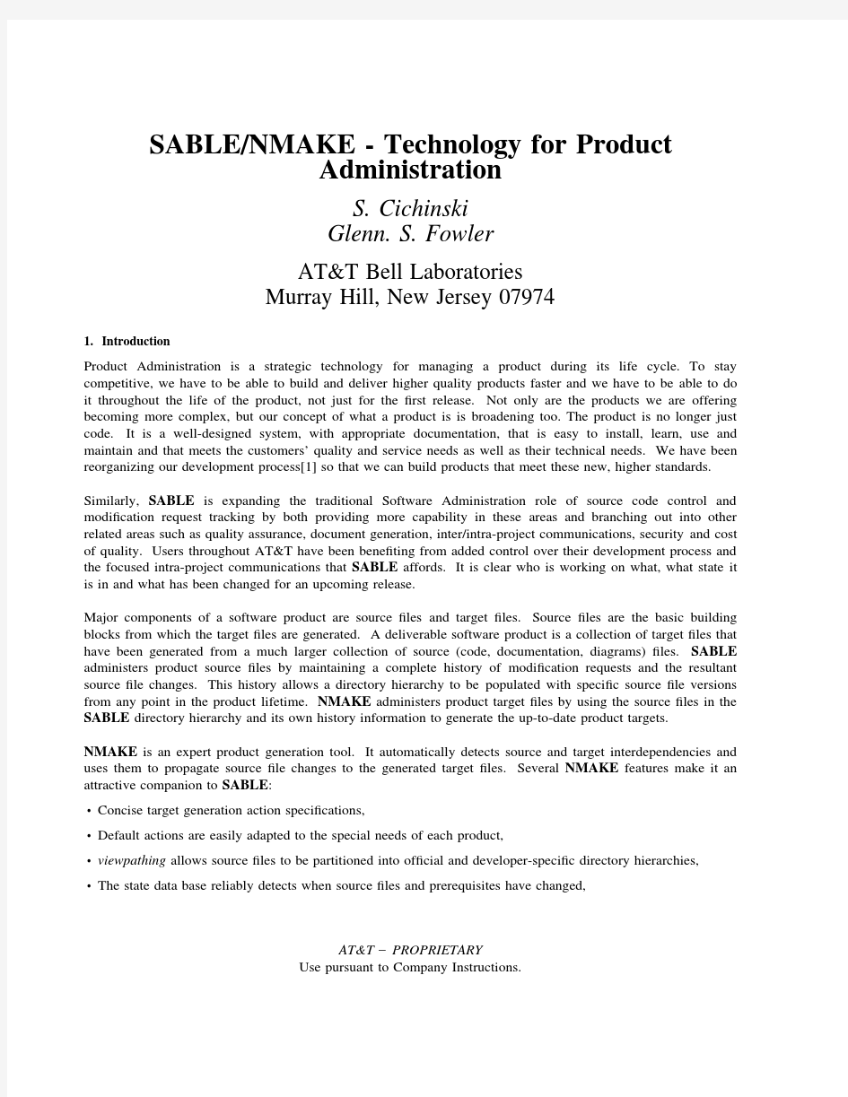 SABLENMAKE- Technology for Product Administration