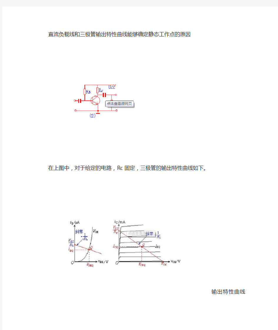 直流负载线和三极管输出特性曲线