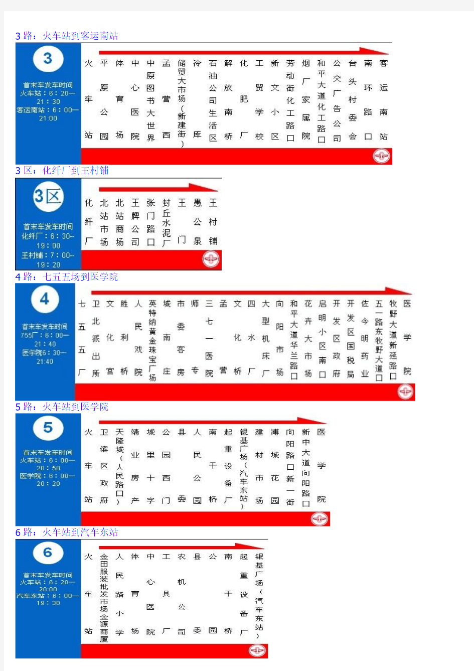 新乡公交车线路