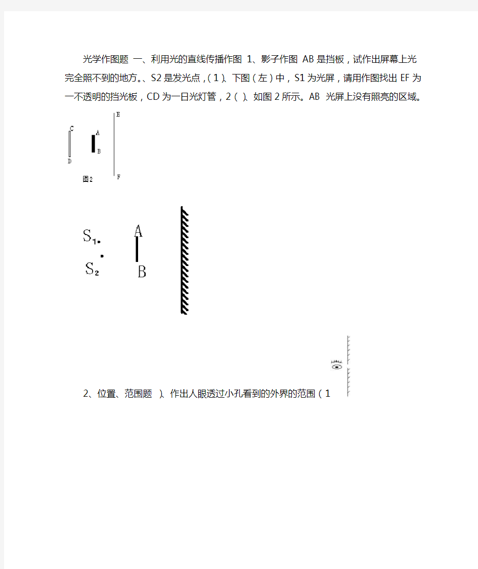 初中物理光学作图题