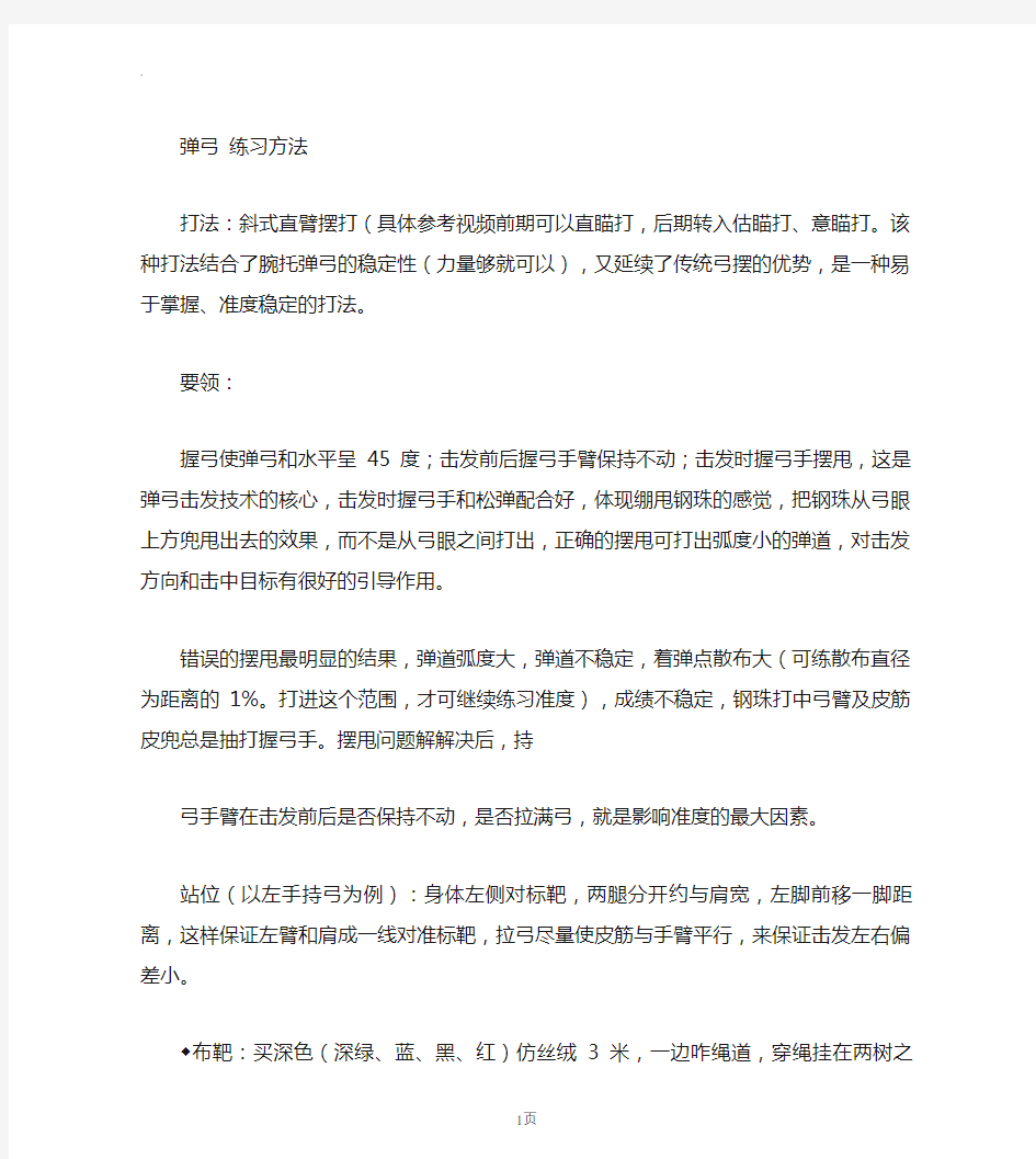 打弹弓练习方法(实用)