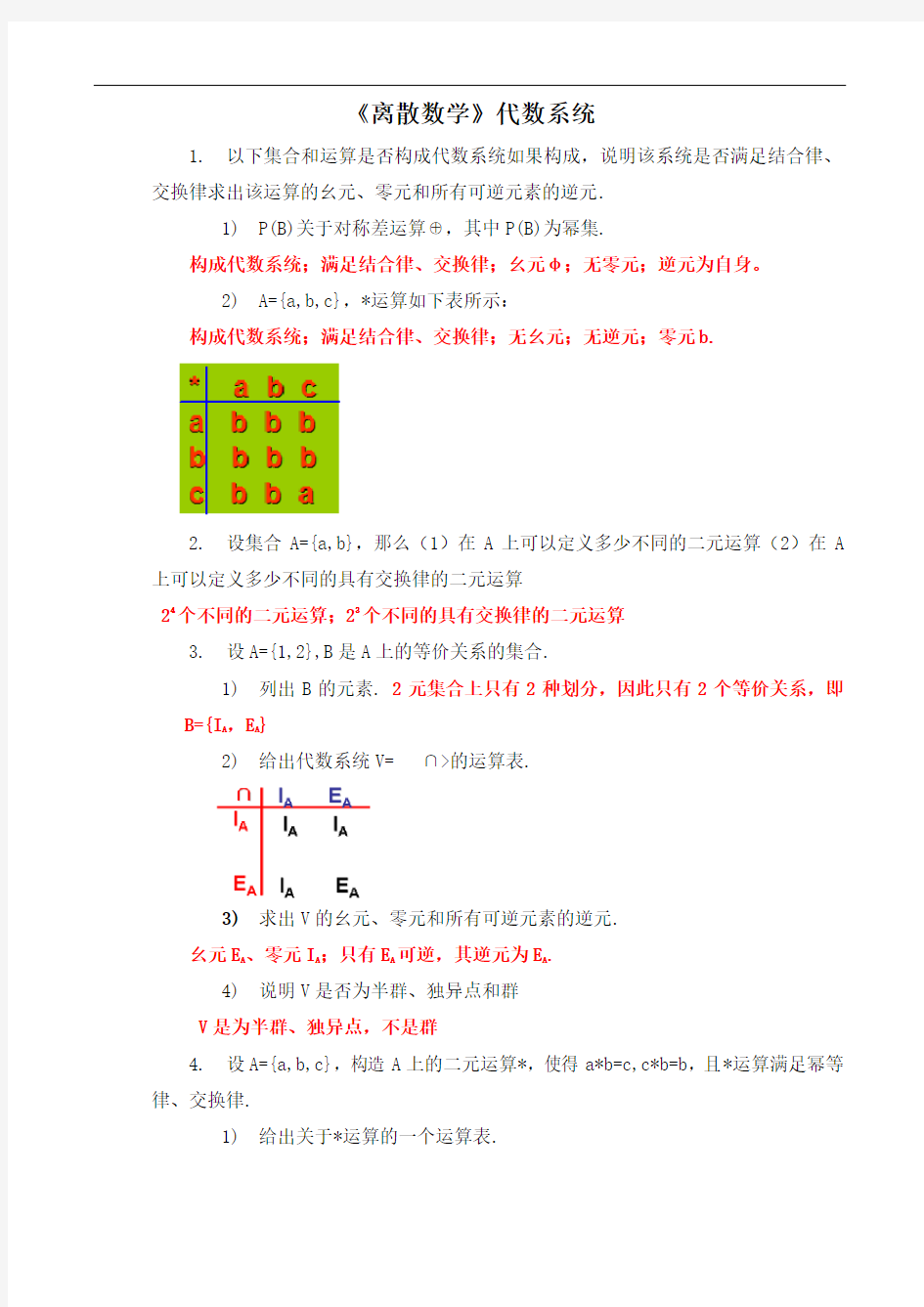 离散习题代数系统部分答案1