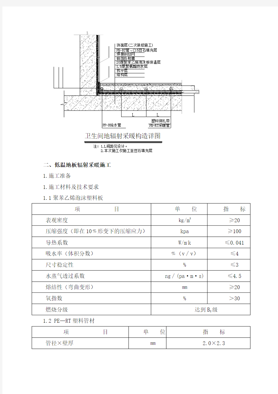 地辐热采暖施工方案教程文件