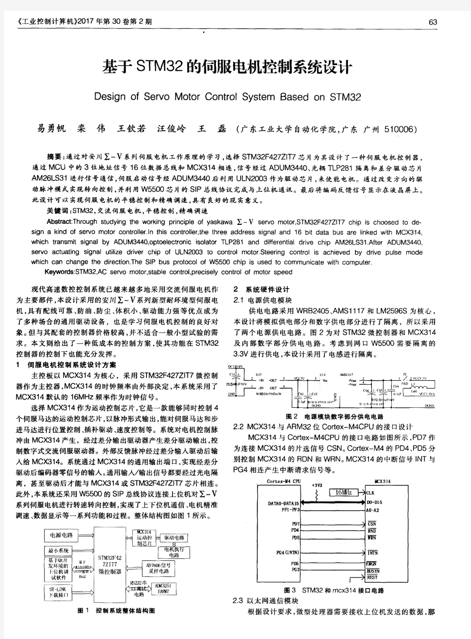 基于STM32的伺服电机控制系统设计