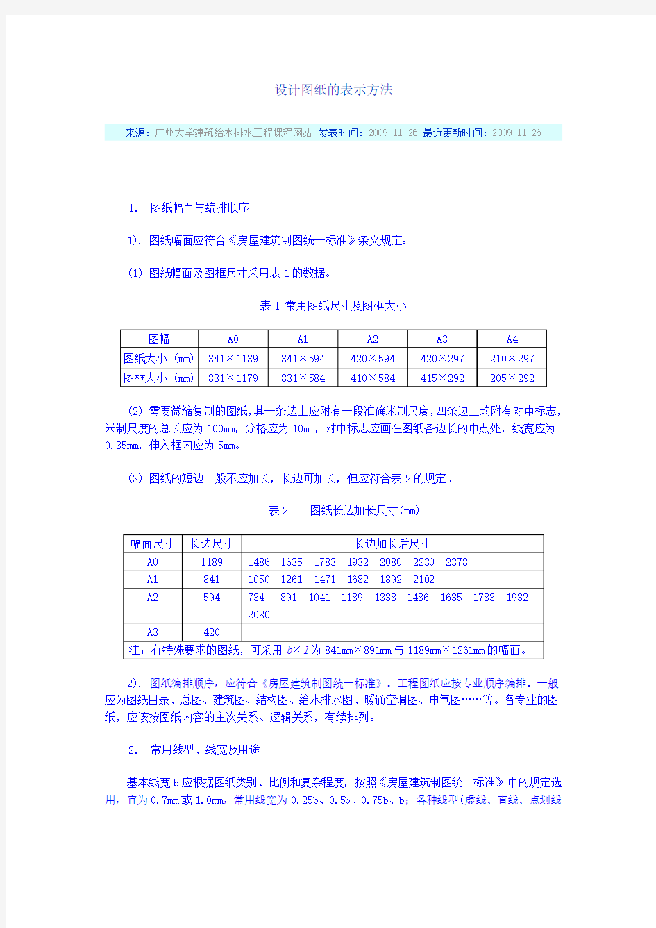 设计图纸线宽要求