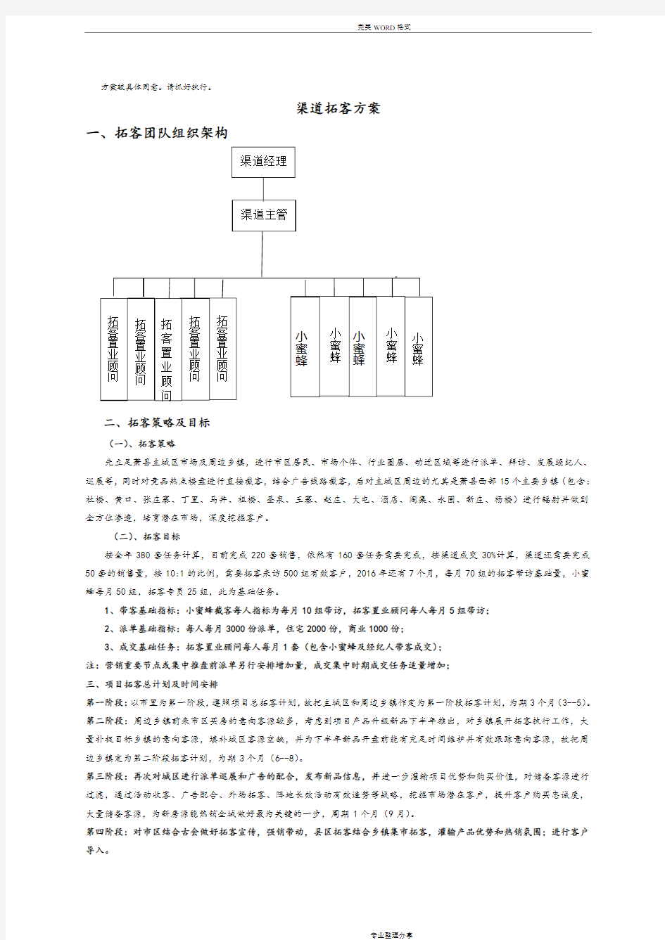 营销拓客方案说明