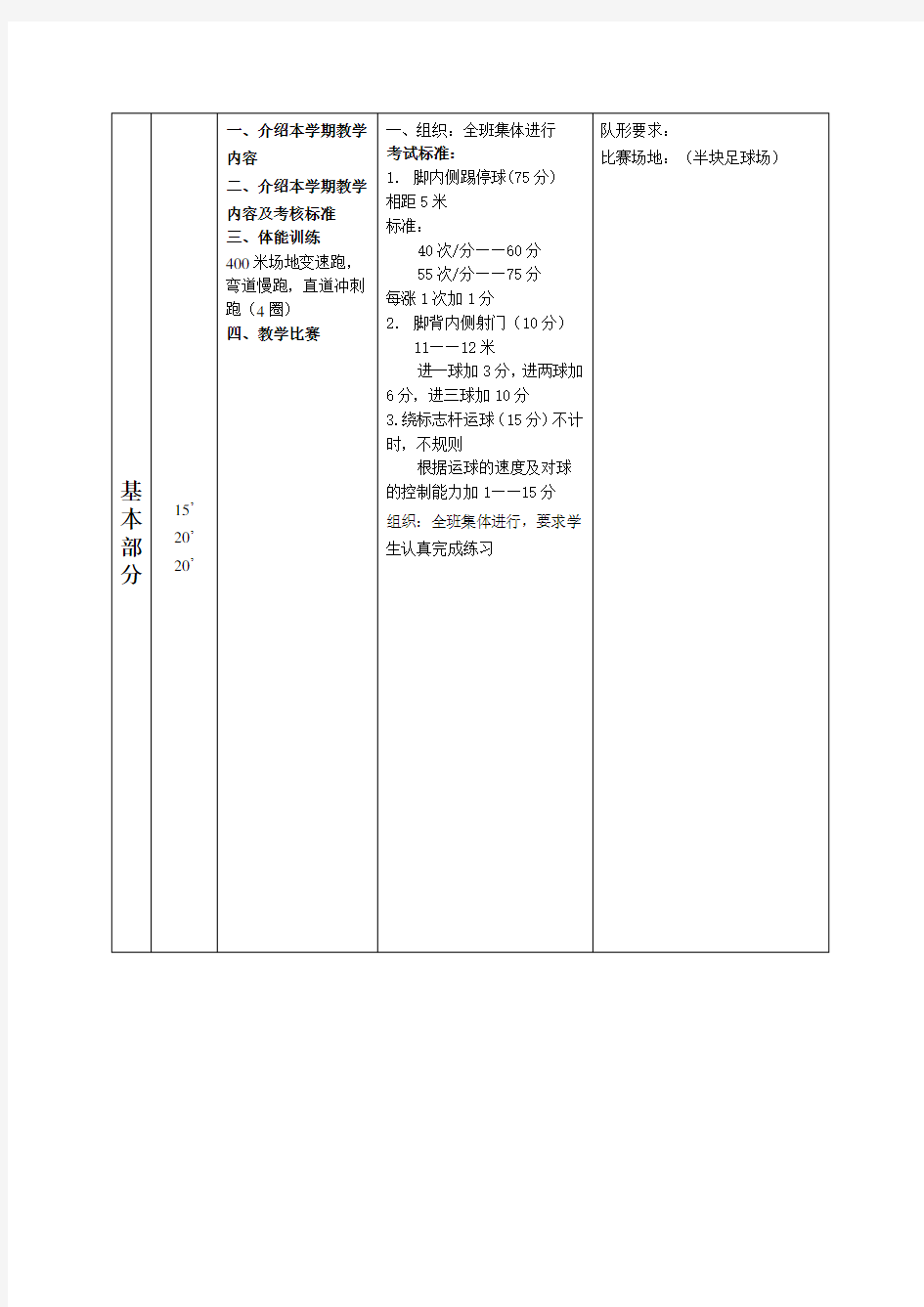 小学足球课教案全集