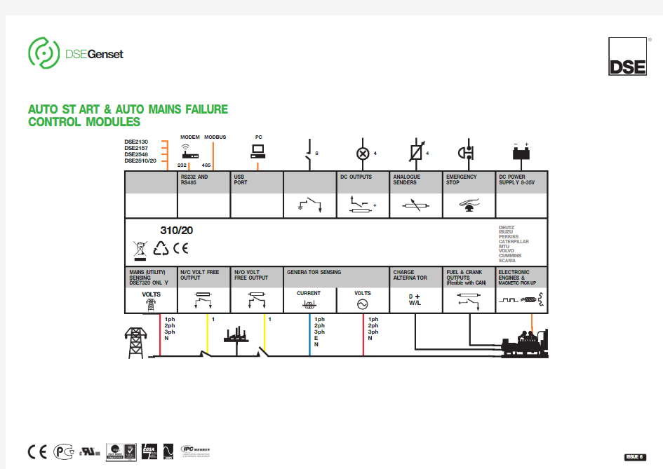 dse7310-20-diagram柴油发电机控制面板