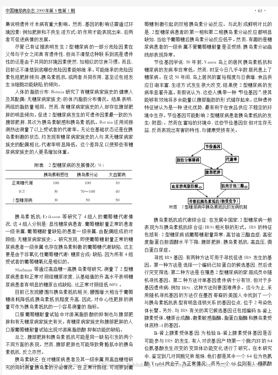 胰岛素抵抗_2型糖尿病的基本诱因_钱荣立