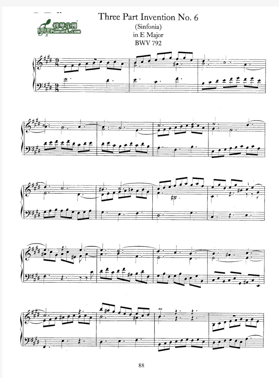 巴赫《二部创意曲与三部创意曲》BWV792