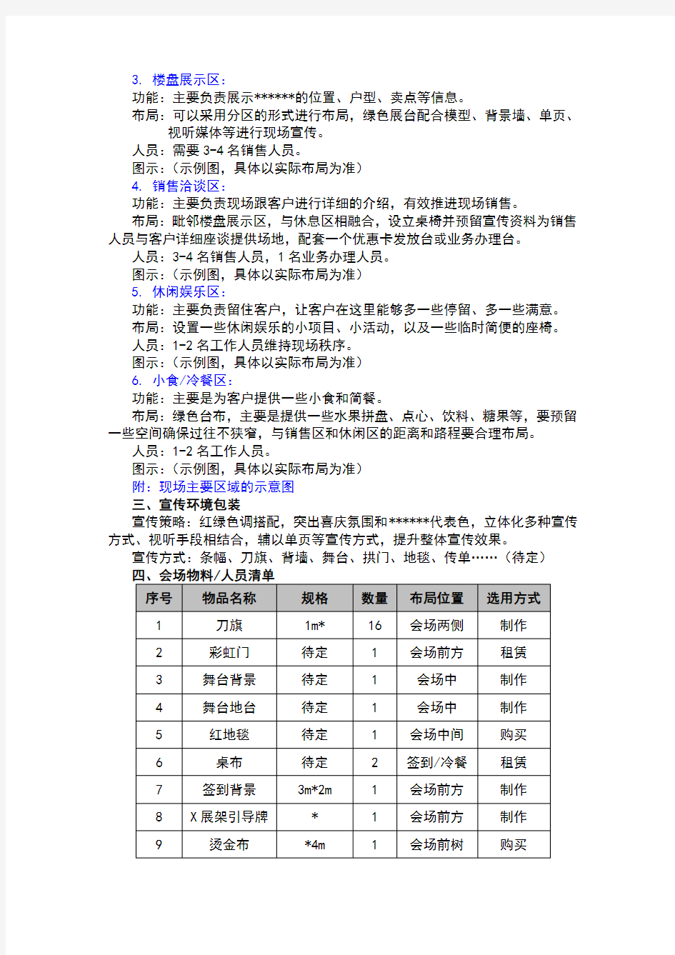 房地产售楼部营销中心开放活动策划方案