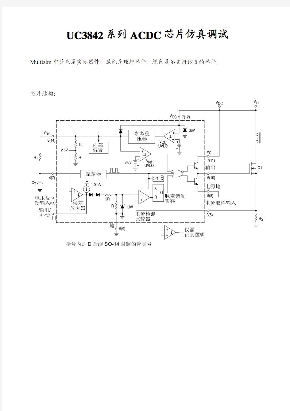 UC3842系列ACDC芯片仿真调试