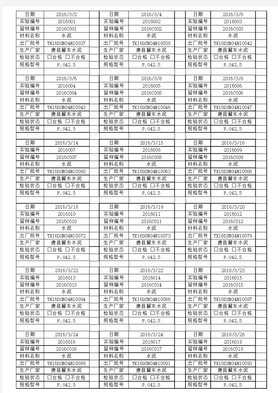 原材料标识牌