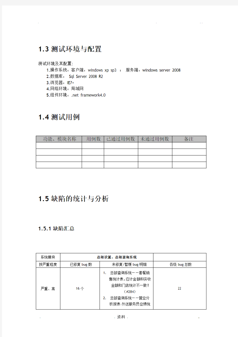 软件测试报告模板