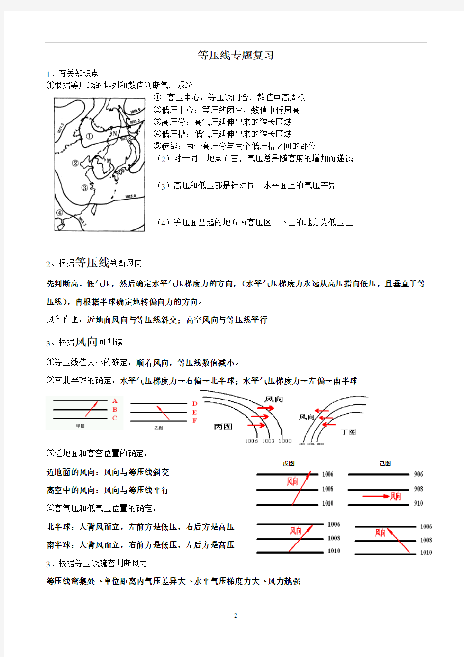 等压线专题复习