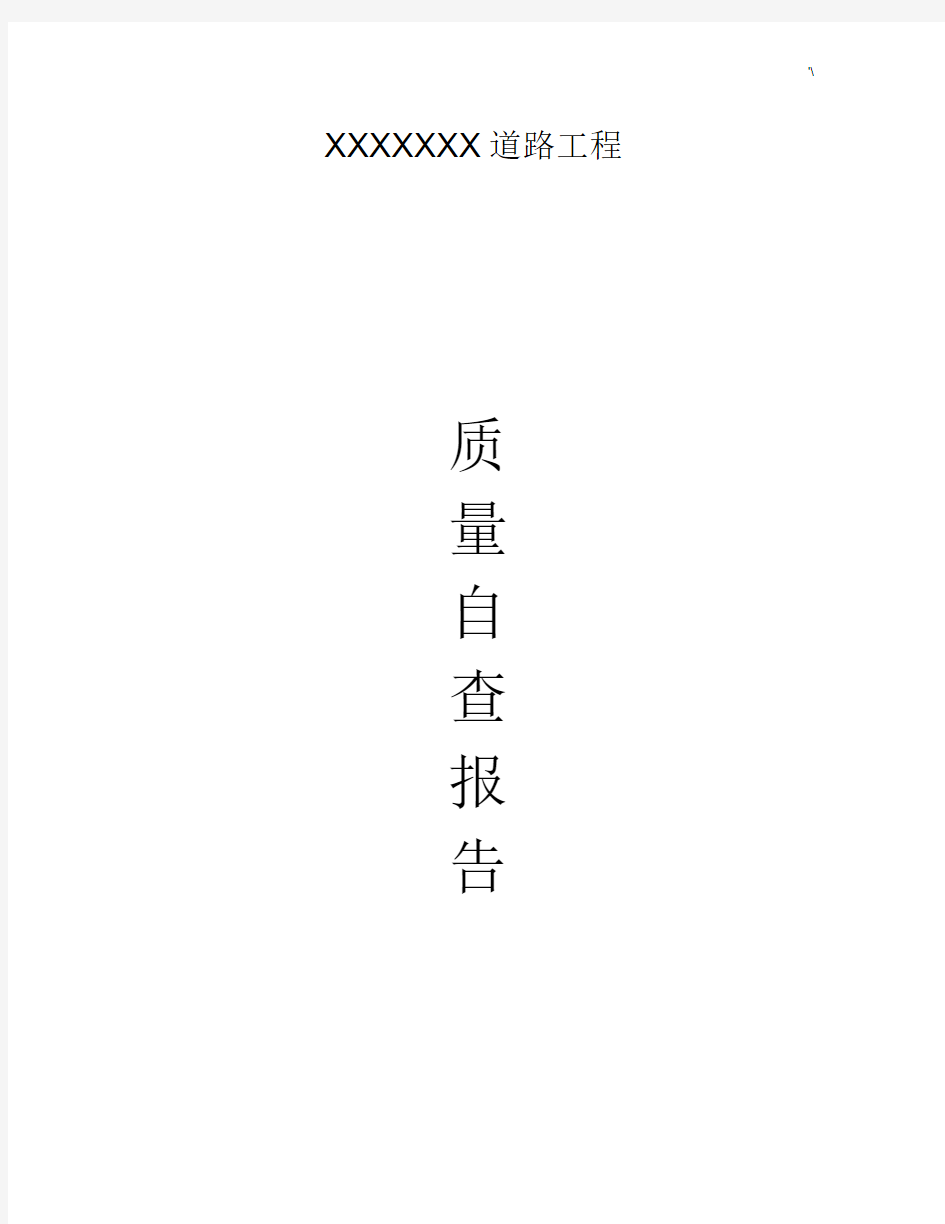 项目工程质量自查报告.docx