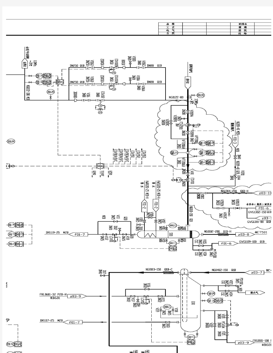天然气液化工艺流程图    (PID)