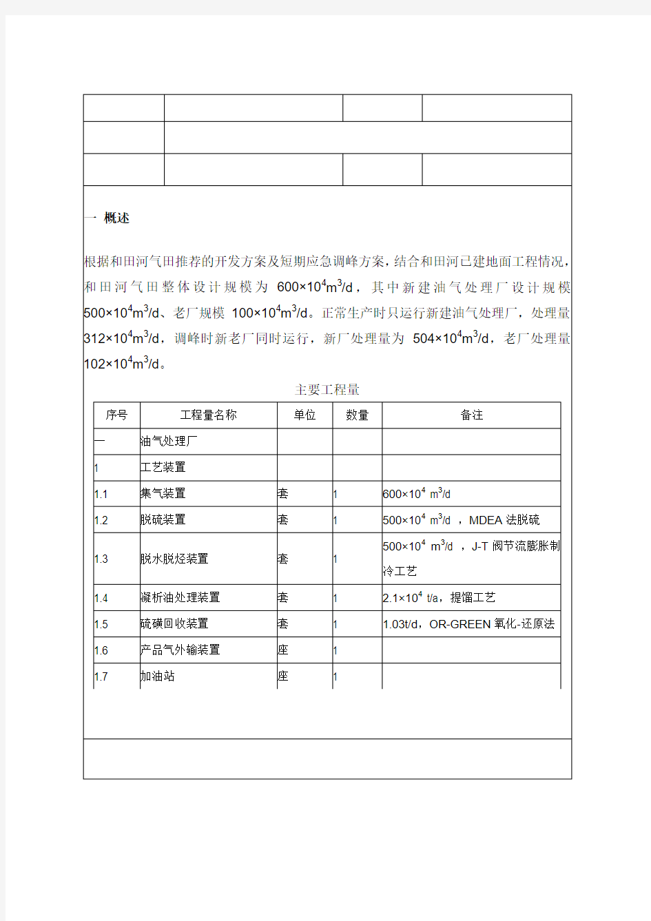 油气处理厂工程设计交底