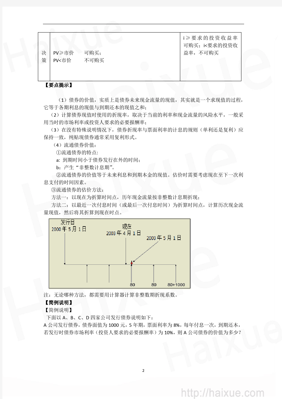 债券和股票估价 债券的估价及其影响因素1