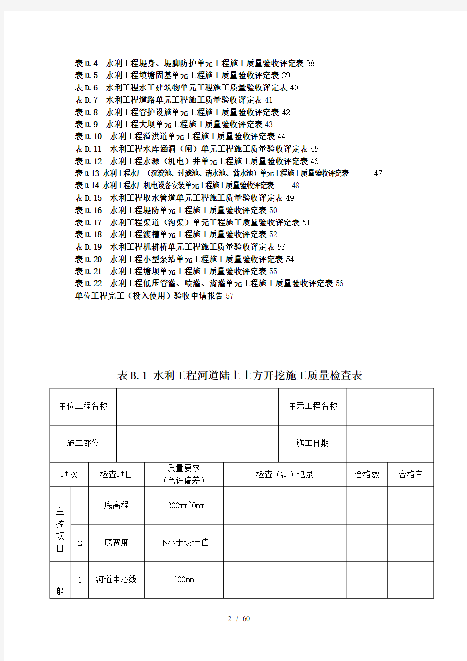 2014安徽省小、中型水利工程施工评定表格(新标准)