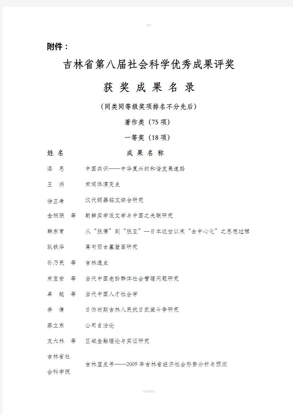 吉-林-省-第-八-届-社-会-科-学-优-秀-成-果