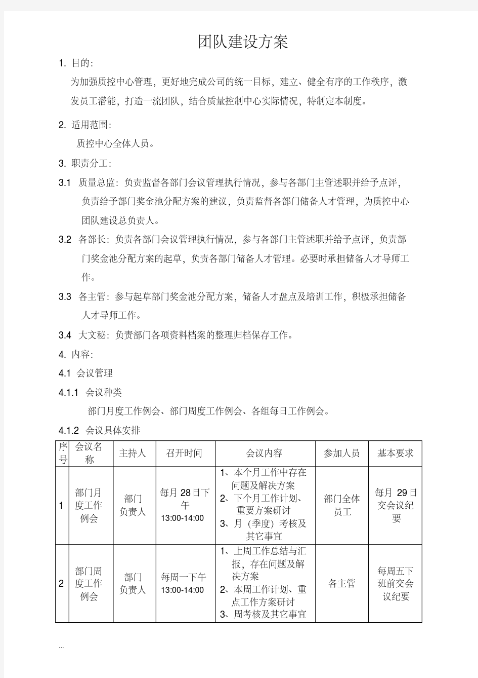 团队建设实施方案