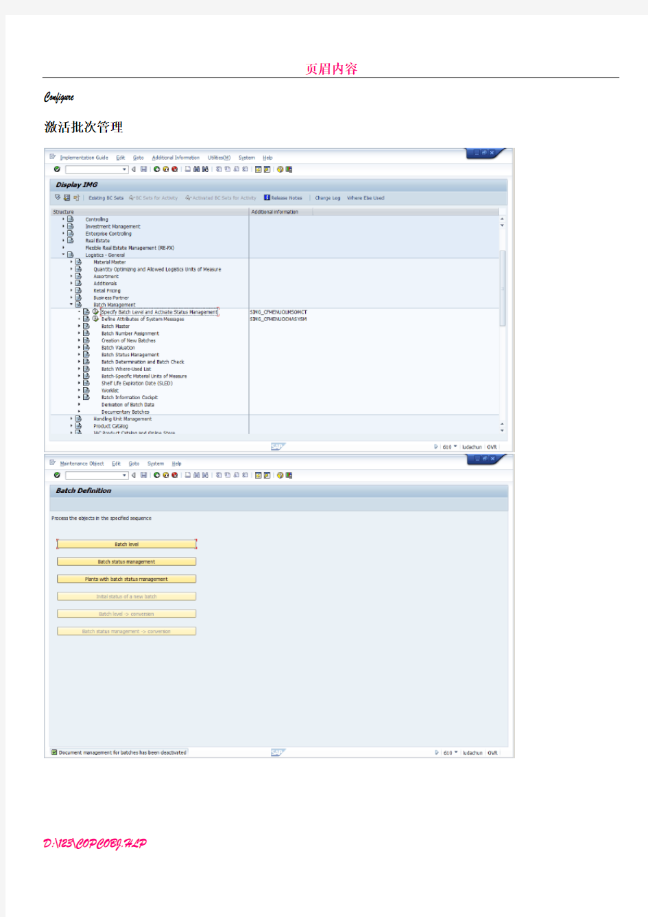 SAP_MM-SAP物料批次管理配置及操作手册-V1.1-trigger_lau