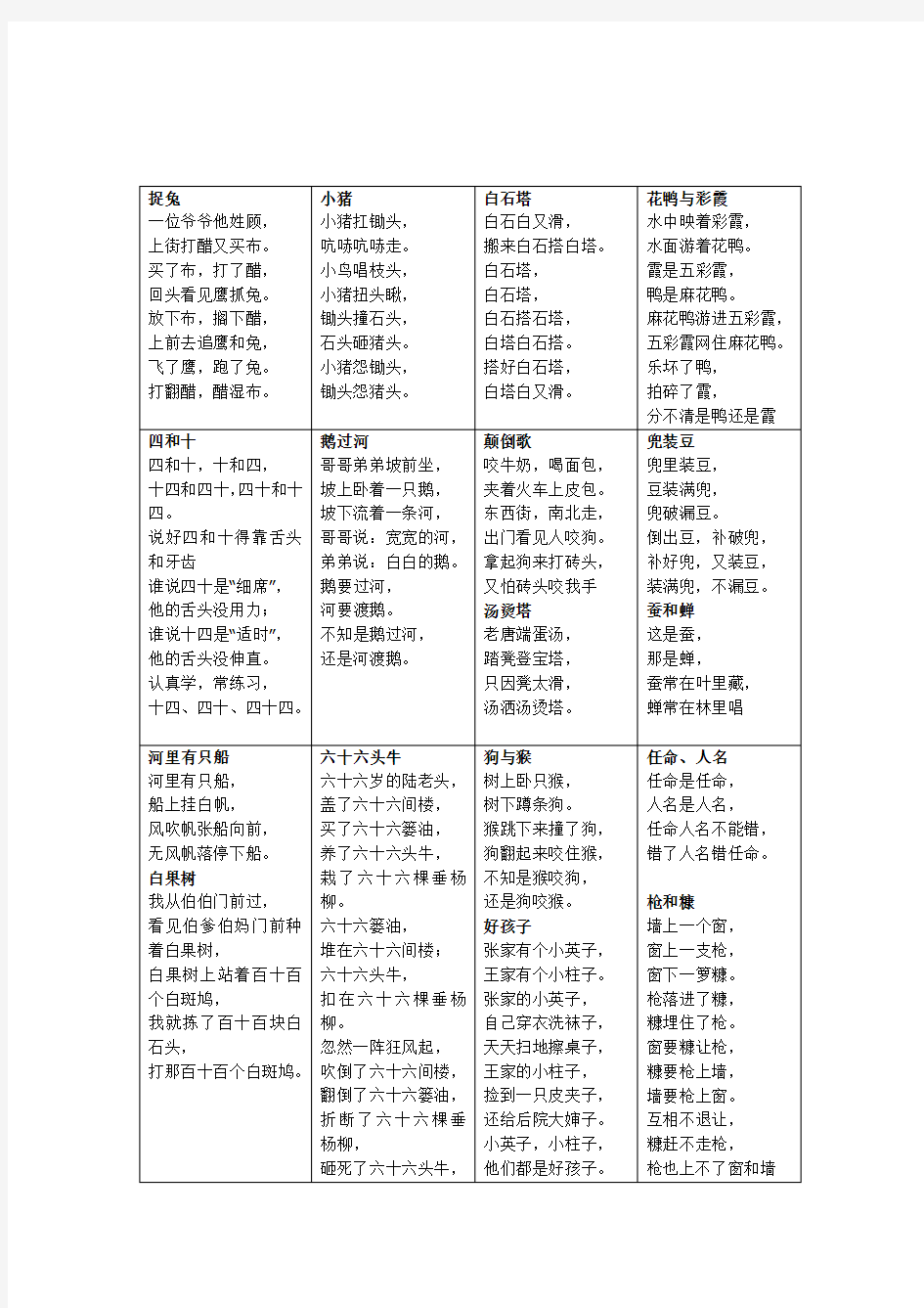 小学汉语拼音字母表(精整)