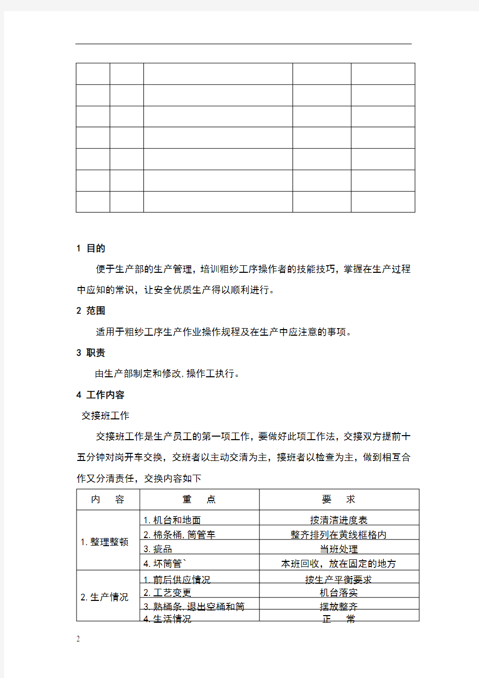 粗纱工序操作指导书