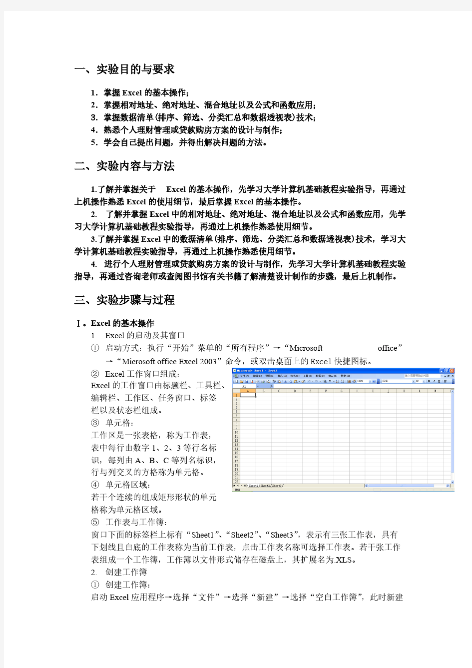 Excel的基本操作实验报告[1]