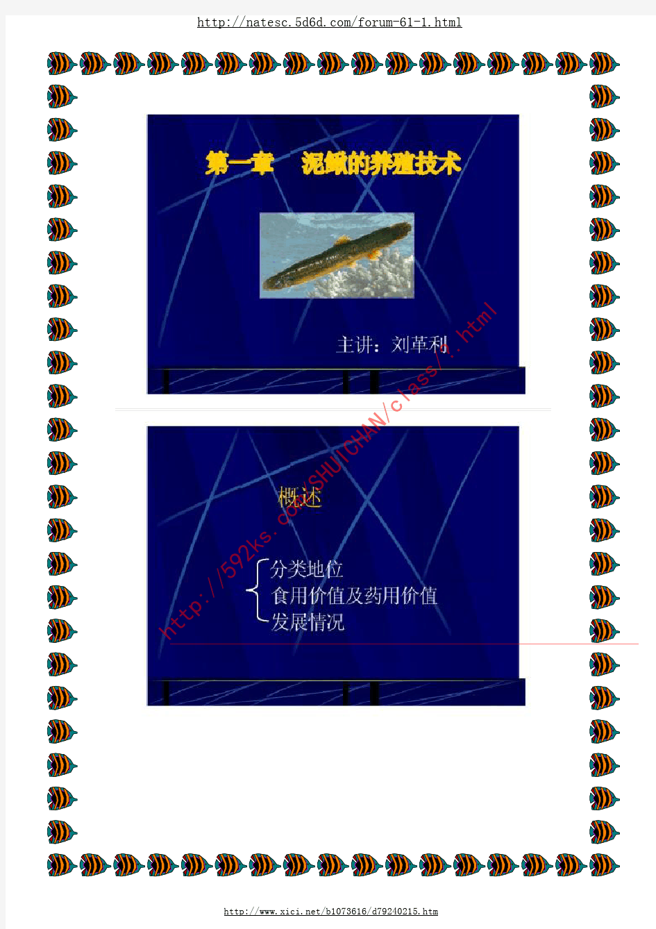 水产养殖技术培训讲座完整版