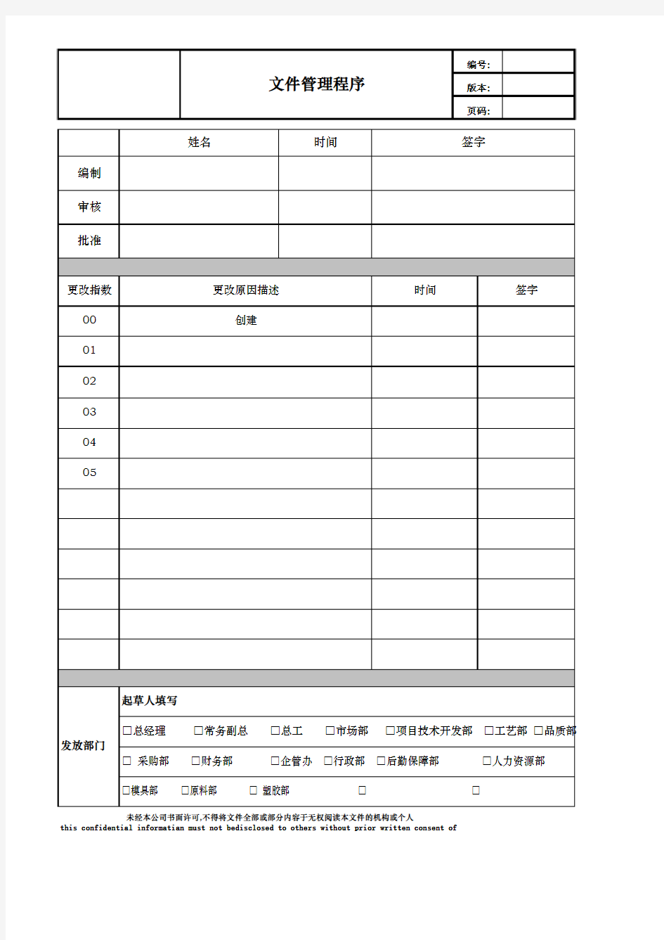 公司文件编码规则-格式-清单