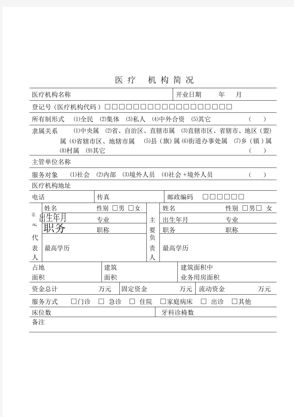 医疗机构注册申请表.docx