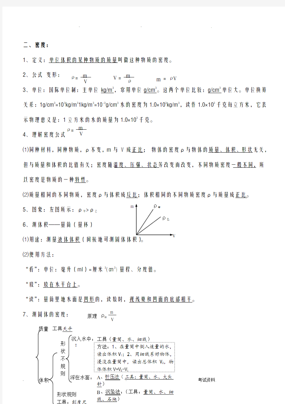 沪科版八年级下物理知识点