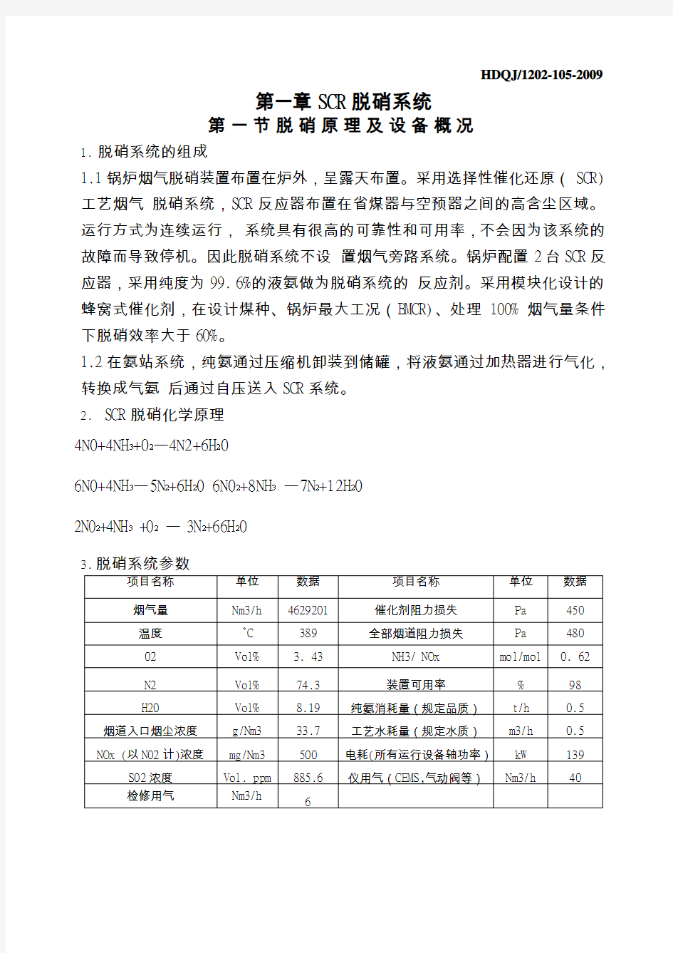 SCR脱硝系统运行操作规程