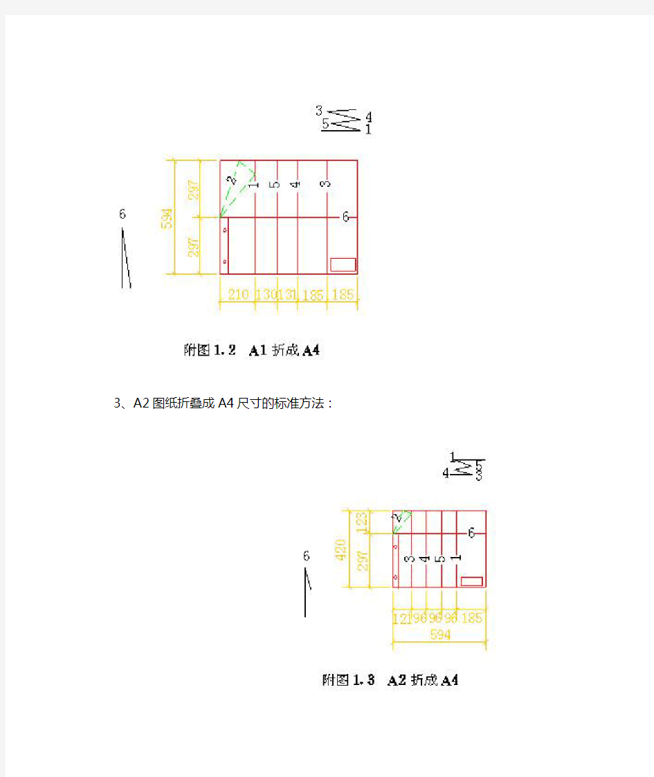 A0、A1、A2、A3图纸折叠方法(留下备用)