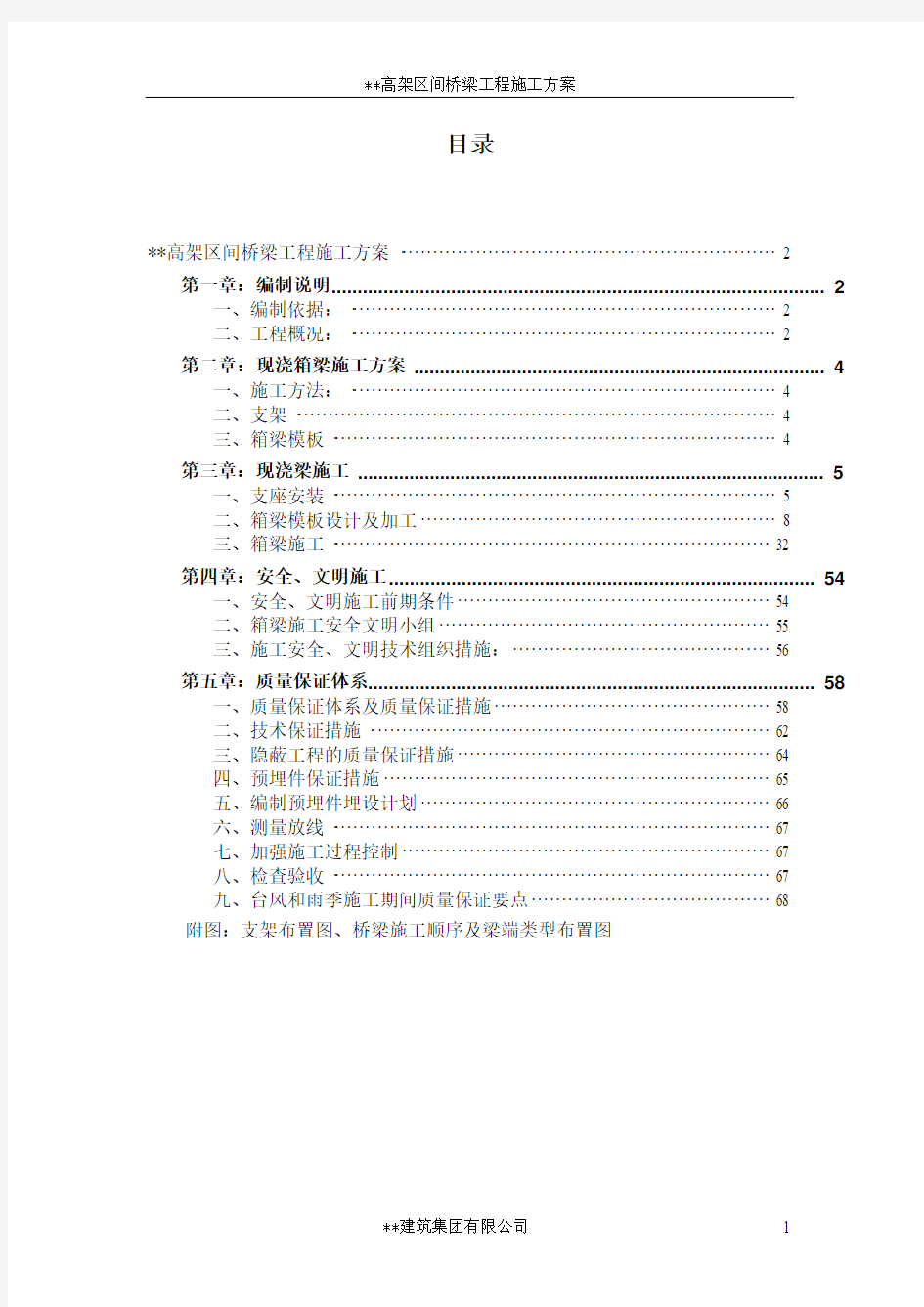 高架区间桥梁工程施工方案