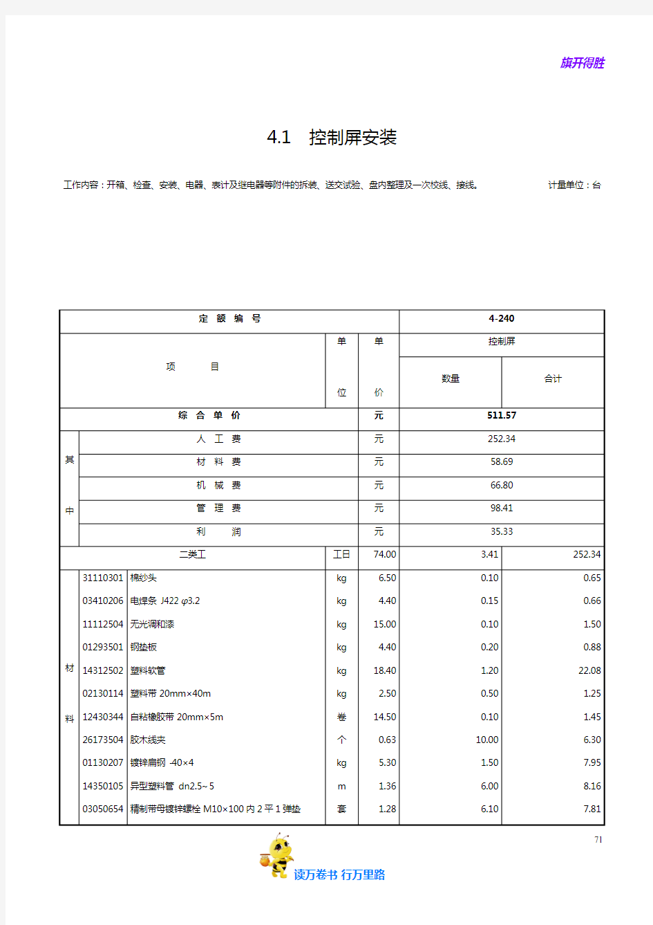 控制设备及低压电器【2014江苏省安装工程计价定额】