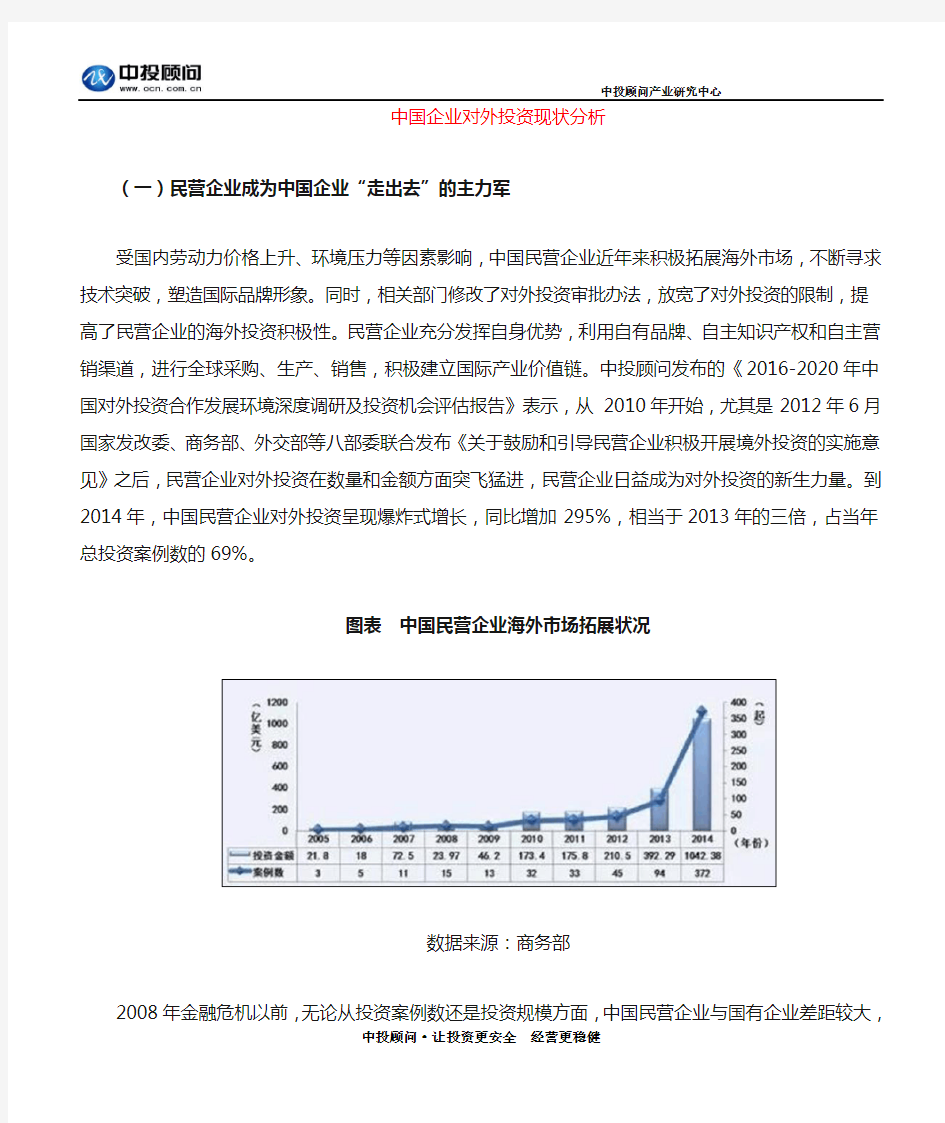 中国企业对外投资现状剖析