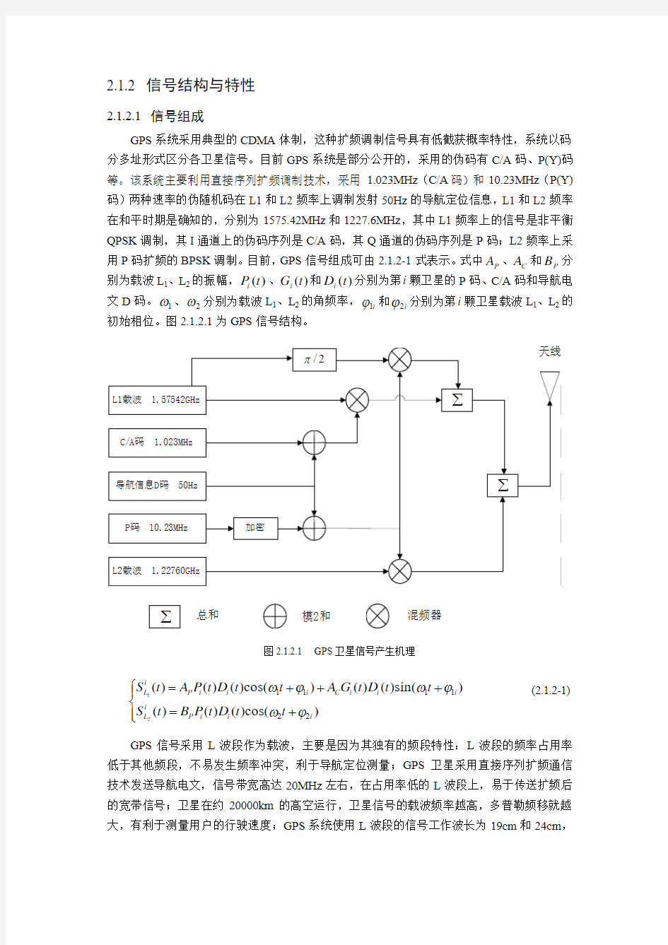 GPS卫星导航信号产生过程