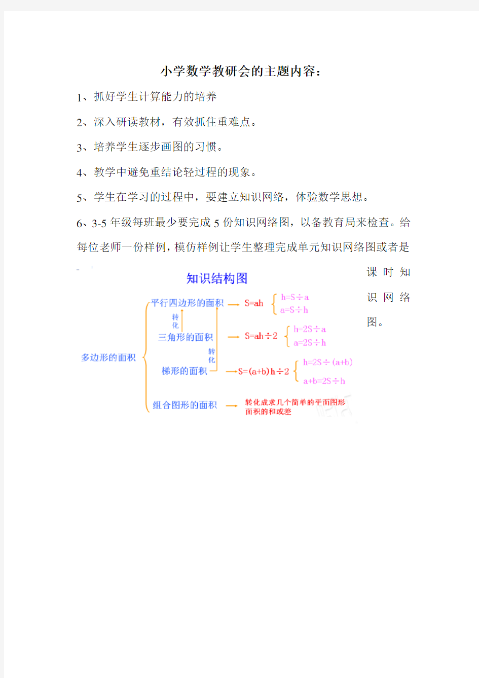 小学数学教研会的主题内容