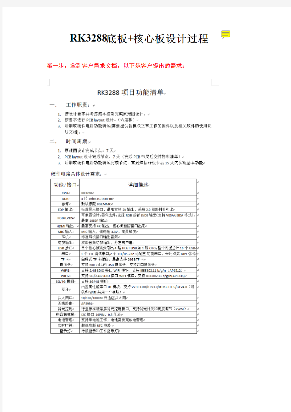 RK核心板底板设计过程分享