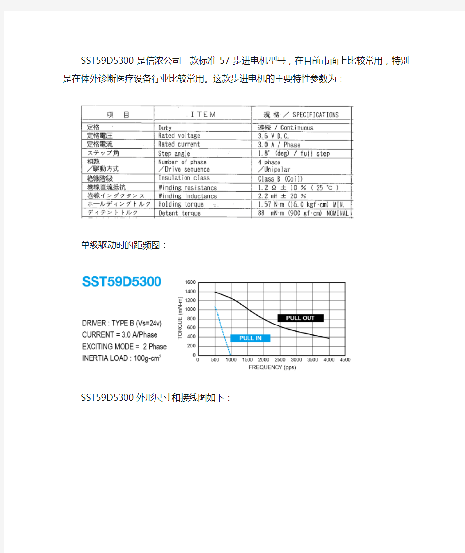 信浓步进电机SST59D5300选型及使用说明