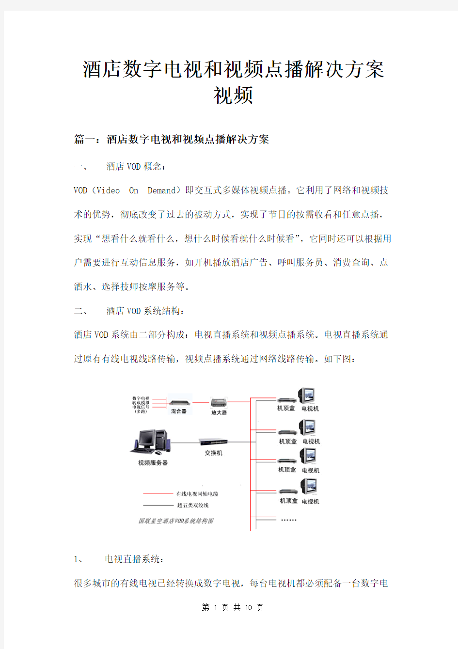 酒店数字电视和视频点播解决方案视频