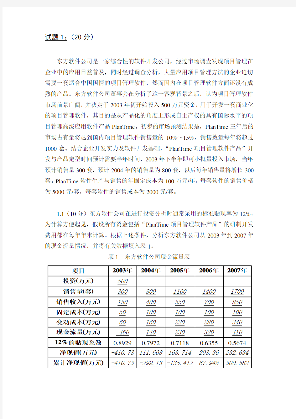 项目管理IPMP认证考试模拟题5答案