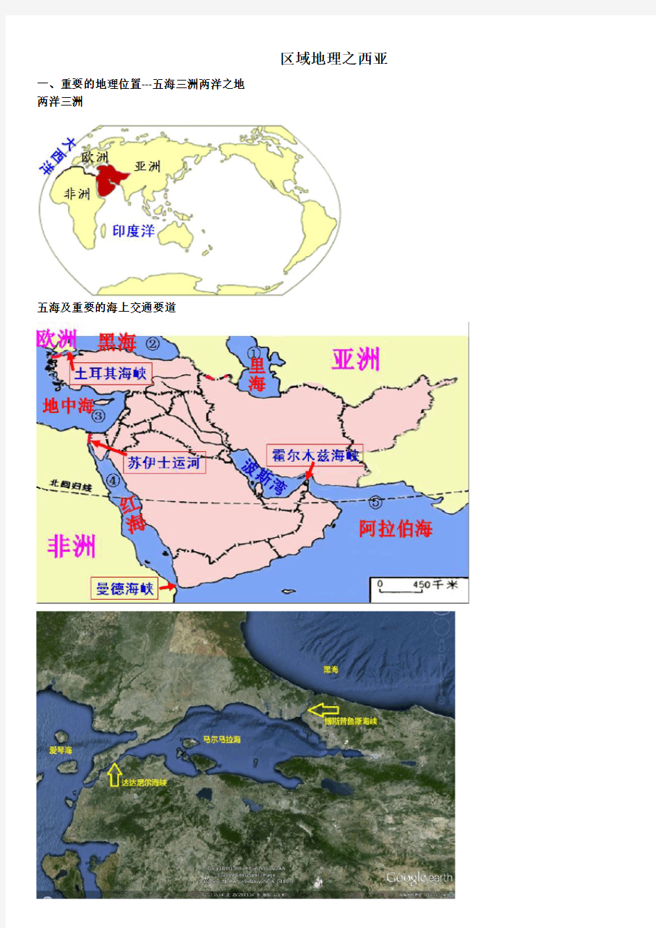 世界区域地理之西亚