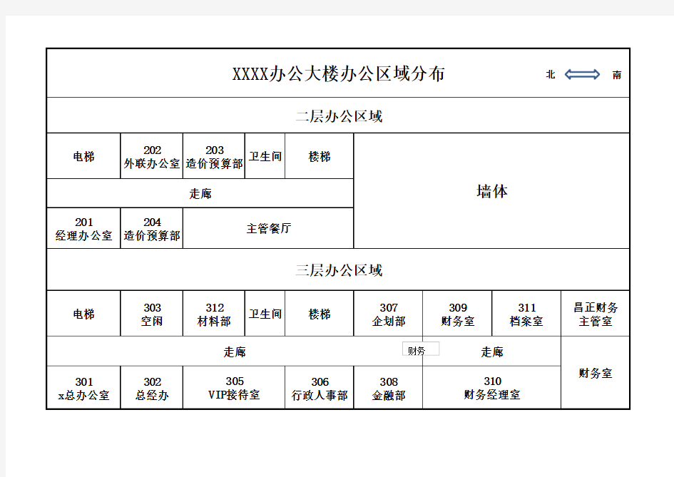 办公区域平面图