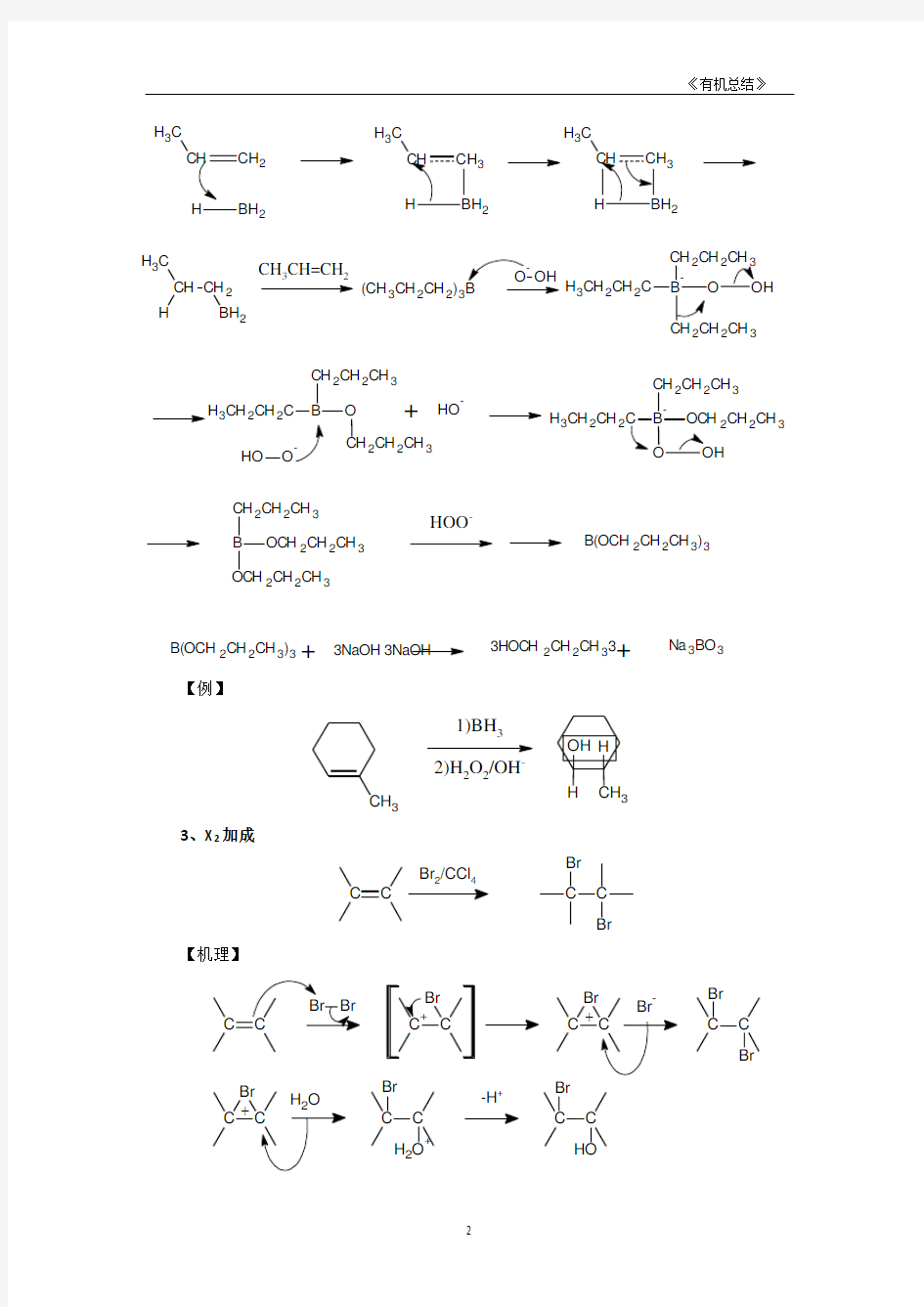 大学有机化学反应方程式总结(较全)